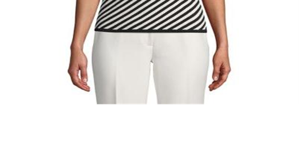 Anne Klein Regata Listrada Sem Mangas Feminina Preta Tamanho -XS