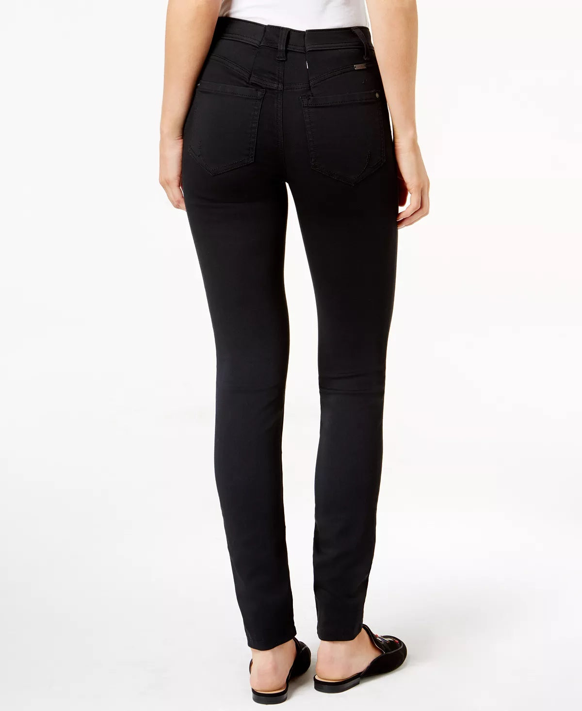 Calça jeans skinny Incfinity feminina da INC International Concepts, preta, tamanho 16, pequena