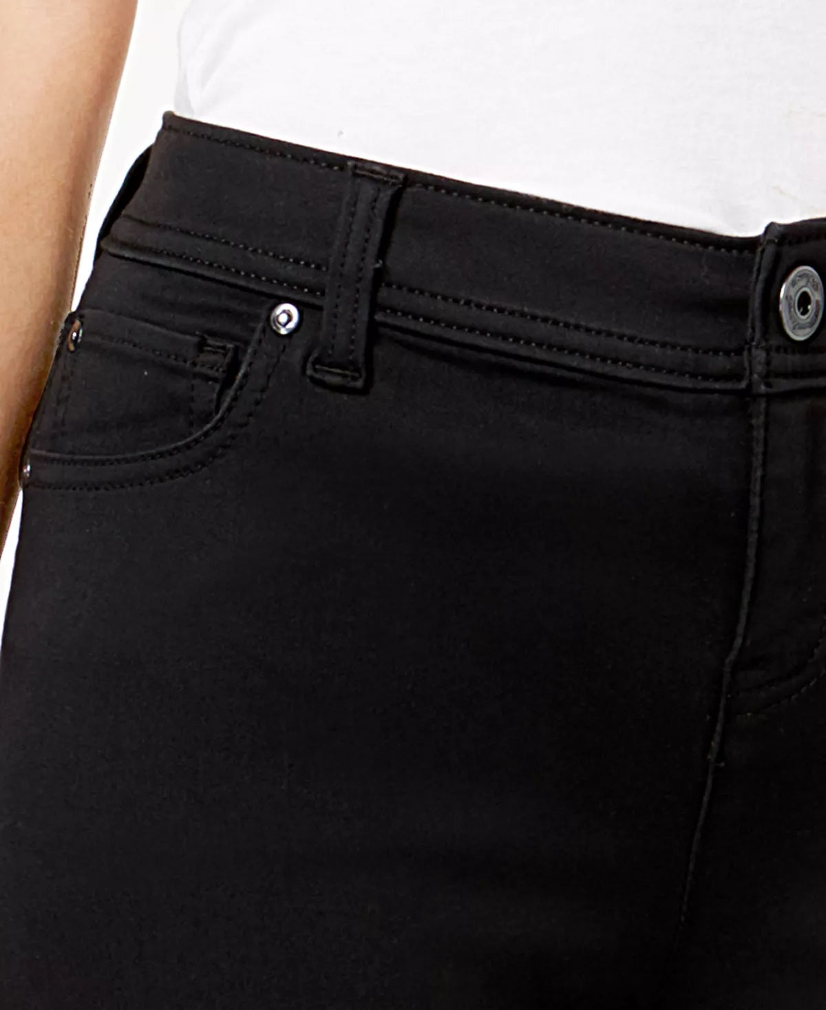 Calça jeans skinny Incfinity feminina da INC International Concepts, preta, tamanho 16, pequena