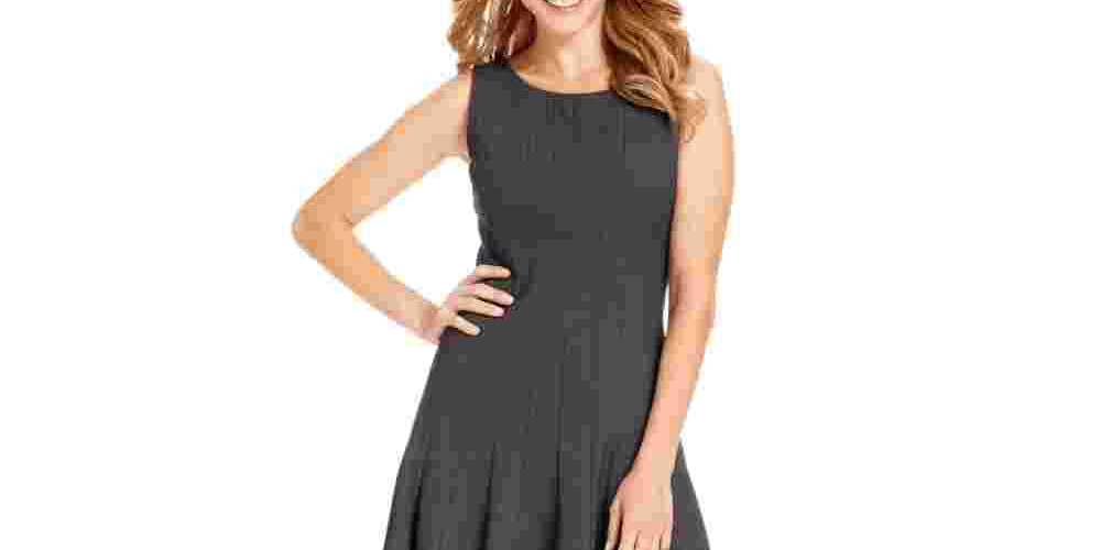 Vestido de praia sem mangas Calvin Klein feminino, cor carvão, tamanho 4, pequeno