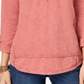Blusa feminina estilo &amp; co de algodão bordado com mangas curtas e estampa de rolo, rosa, tamanho GG