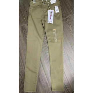 Celebrity Pink Women's Mid Rise Super Soft Pants Colored Skinny Pants Green Size 3