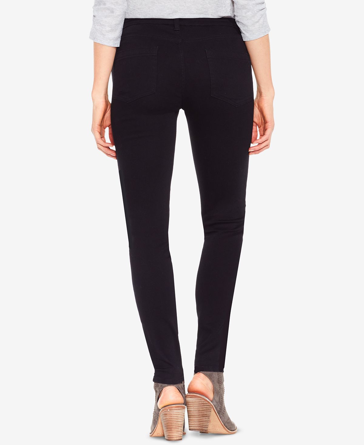 Calça jeans skinny feminina Vince Camuto, preta, tamanho 26