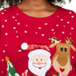 Karen Scott Suéter de Papai Noel Plus Size com Lantejoulas Vermelho Tamanho 0X Feminino