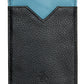 Porta-cartões de couro masculino original Penguin, preto, tamanho único