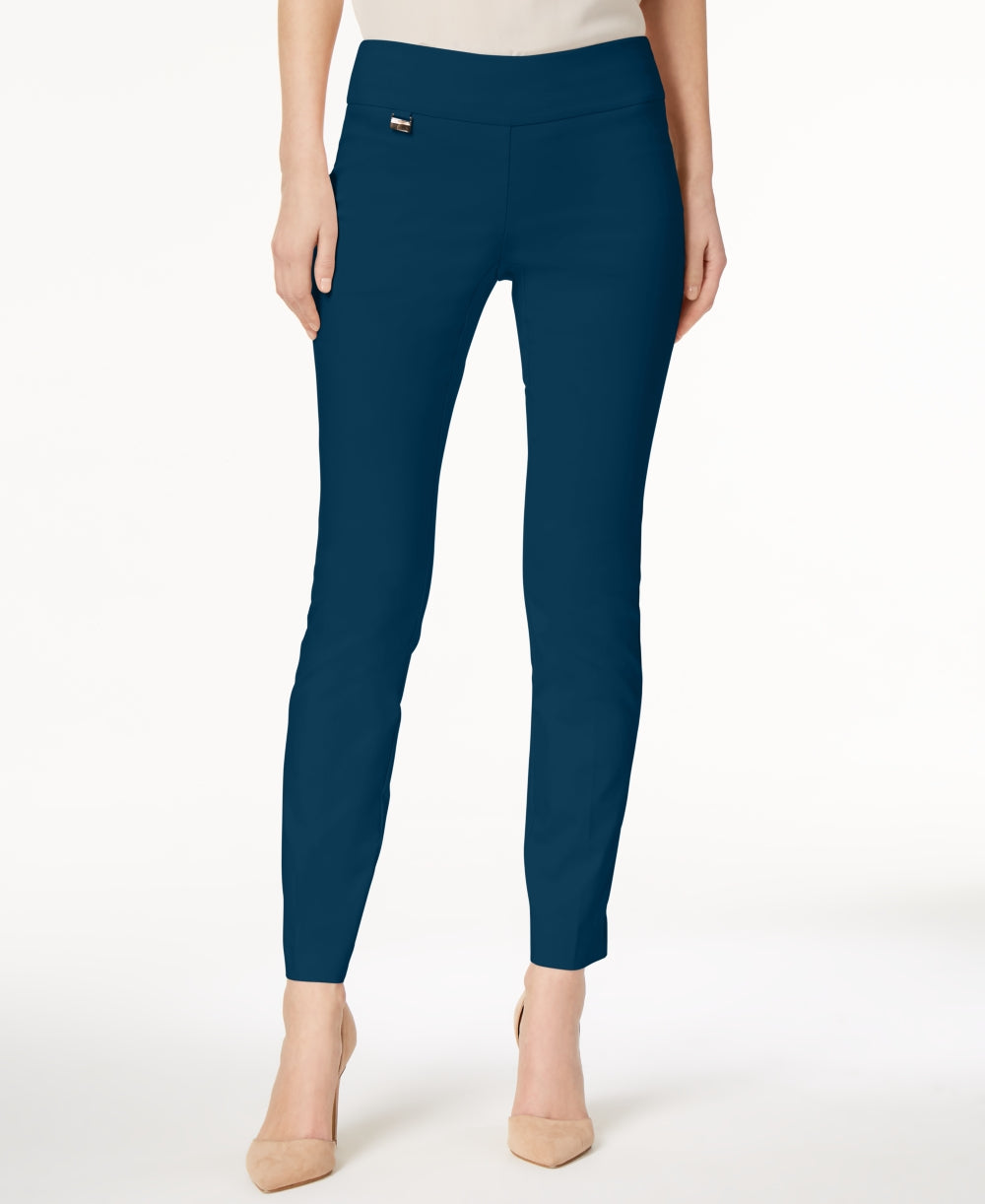 Calça skinny Alfani feminina com controle de barriga, tamanho 4, azul