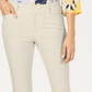 Calça feminina Charter Club Solid Newport Slim Leg Bege Tamanho 16 Petite