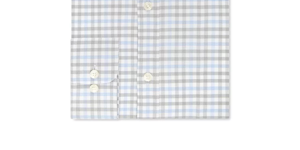 Camisa social masculina Tommy Hilfiger Tattersall azul tamanho 18x34x35