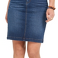Saia jeans feminina de algodão estilo &amp; co, azul, tamanho 16