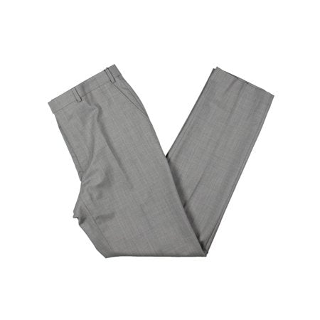 Calça de terno Ralph Lauren masculina de lã mista com ajuste clássico, cinza, tamanho 34x30