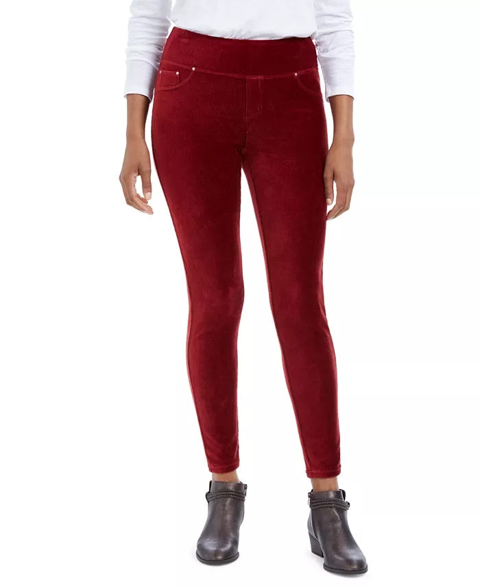 Calça skinny de veludo cotelê feminina Style &amp; Co, tamanho XX-G, vinho