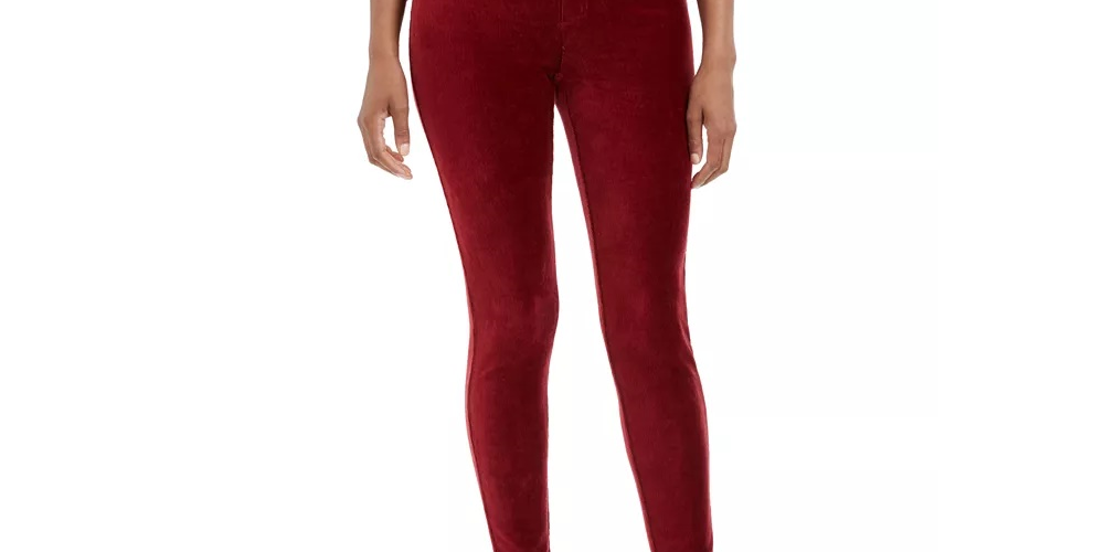 Calça skinny de veludo cotelê feminina Style &amp; Co, tamanho XX-G, vinho