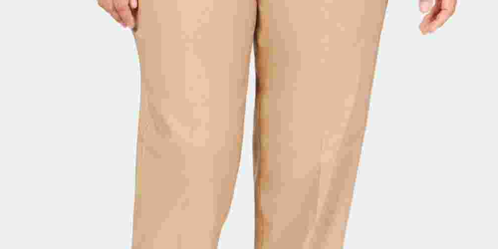 Calça feminina Alfred Dunner Plus Classic Allure Tummy Control, bege, tamanho 24W