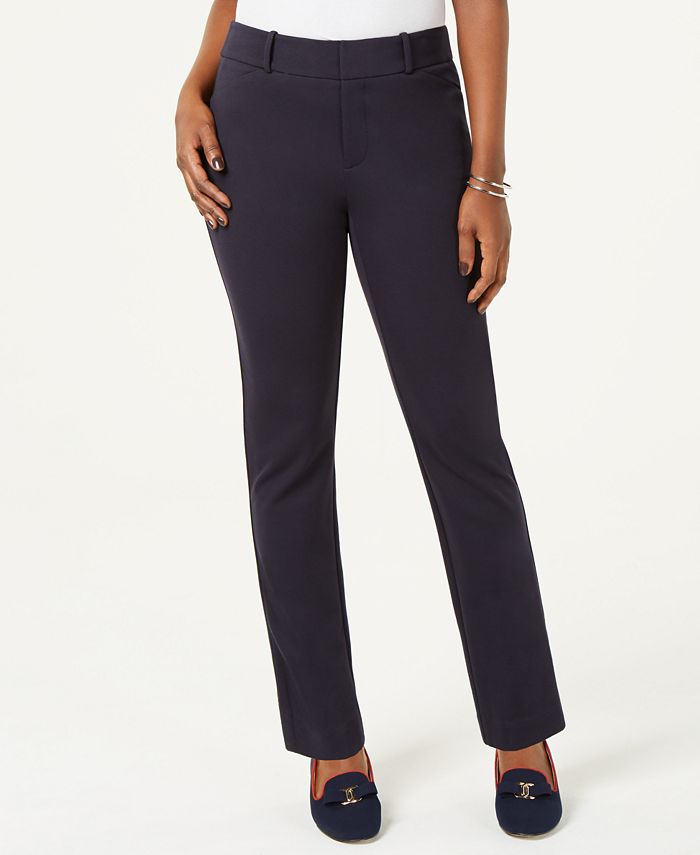 Calça skinny feminina Charter Club Ponte Knit preta tamanho 4 Petite