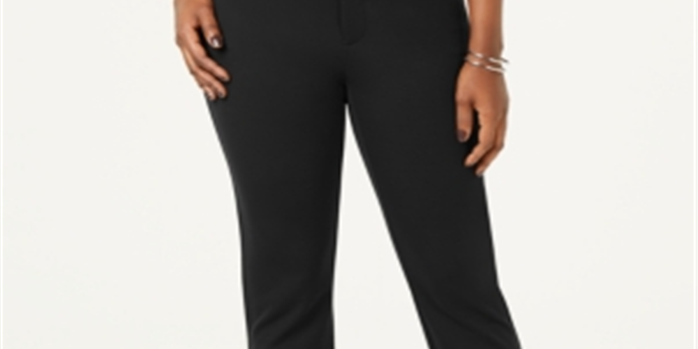 Calça skinny feminina Charter Club Ponte Knit preta tamanho 4 Petite