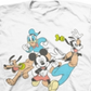 Camiseta infantil Disney Little Boy's Crew, branca, tamanho 5