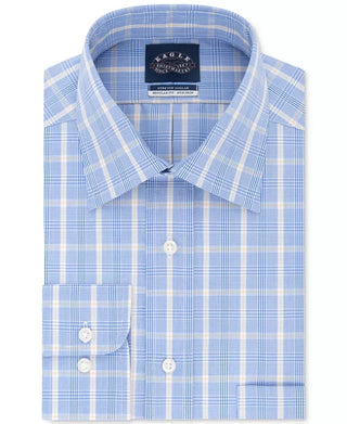 Eagle Men's Plaid Collared Work Dress Shirt Size 15.5X34-35