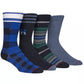 Pacote com 4 meias Tommy Hilfiger masculinas confortáveis, azul e preta, tamanho 7 a 12
