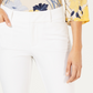 Calça feminina Charter Club Newport Tummy-Control Slim-Fit, branca, tamanho 14
