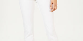 Calça feminina Charter Club Newport Tummy-Control Slim-Fit, branca, tamanho 14