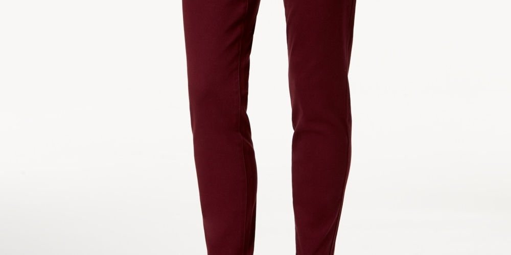 Calça de pijama feminina Alfani Jacquard Slim vermelha tamanho 14 Petite