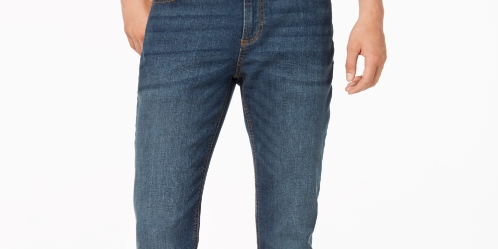 Calça jeans masculina American Rag Slim Fit Stretch Azul Tamanho 36X34