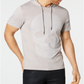 Camiseta gráfica com capuz e caveira masculina INC International Concepts, bege, tamanho G
