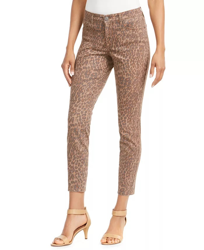 Calça jeans skinny feminina Curvy Fit com estampa estilo &amp; Co, vermelha, tamanho 4