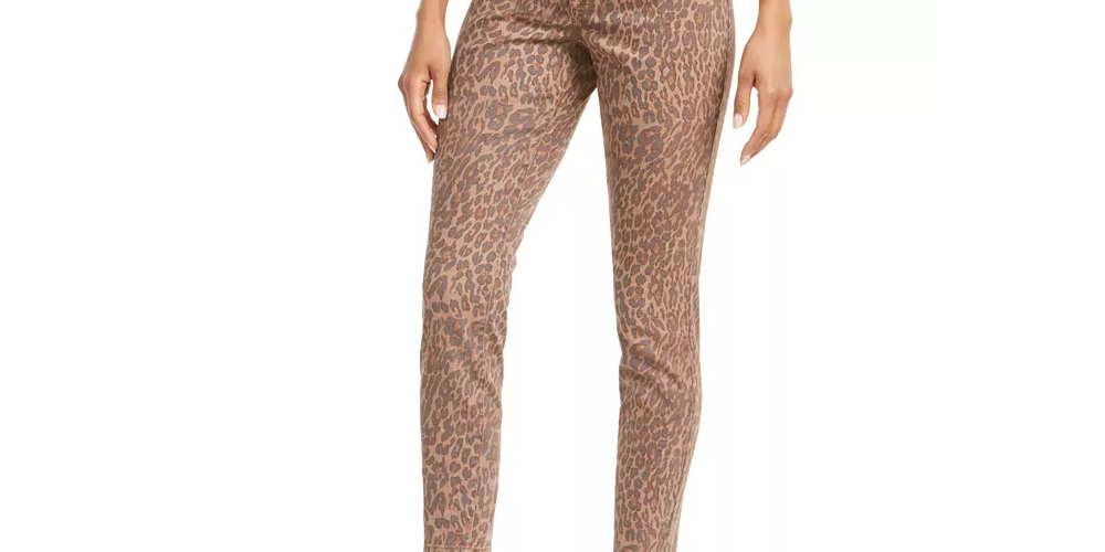 Calça jeans skinny feminina Curvy Fit com estampa estilo &amp; Co, vermelha, tamanho 4