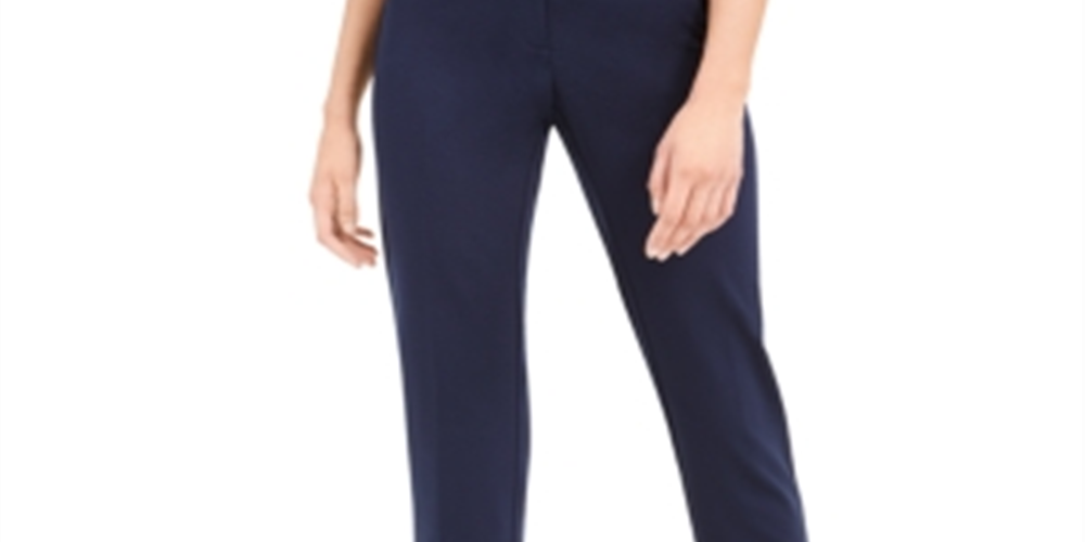 Calça feminina Alfani Slim Leg Azul Tamanho 12