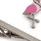 Conjunto de broche de lapela e barra de gravata Novel Idea masculino, rosa, tamanho regular