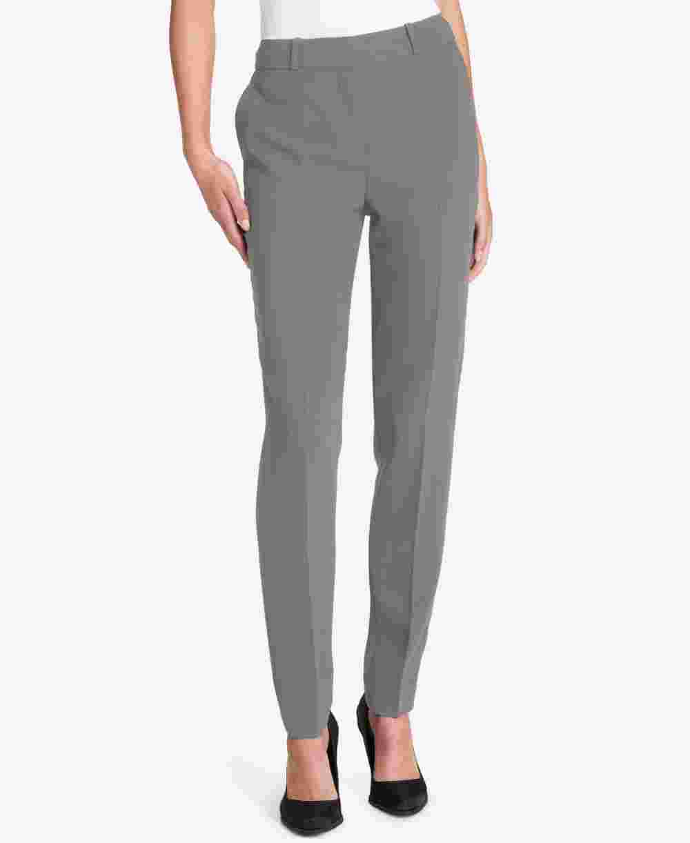 Calça DKNY Essex Slim Leg Feminina Cinza Tamanho 12