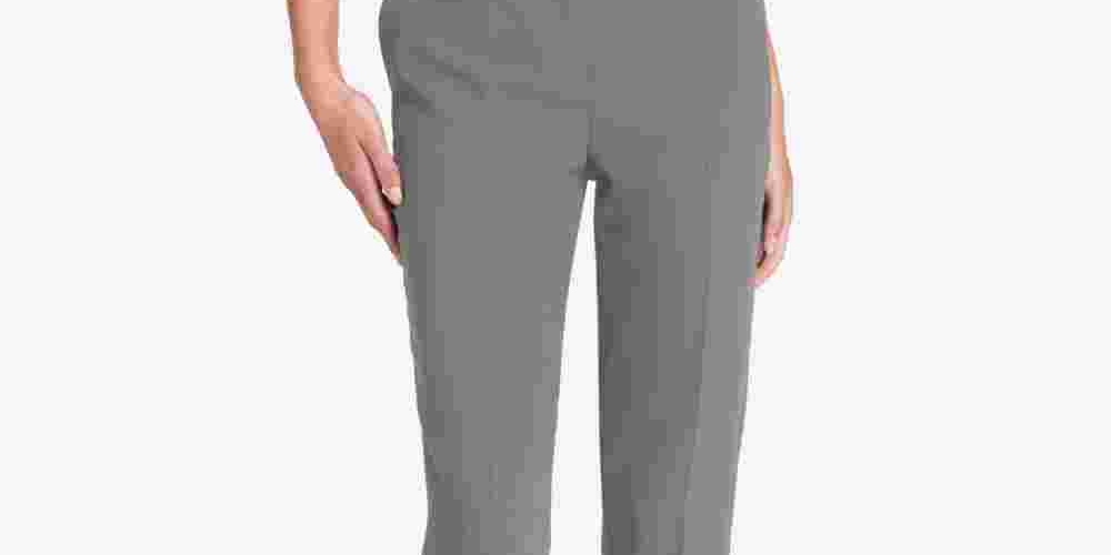 Calça DKNY Essex Slim Leg Feminina Cinza Tamanho 12