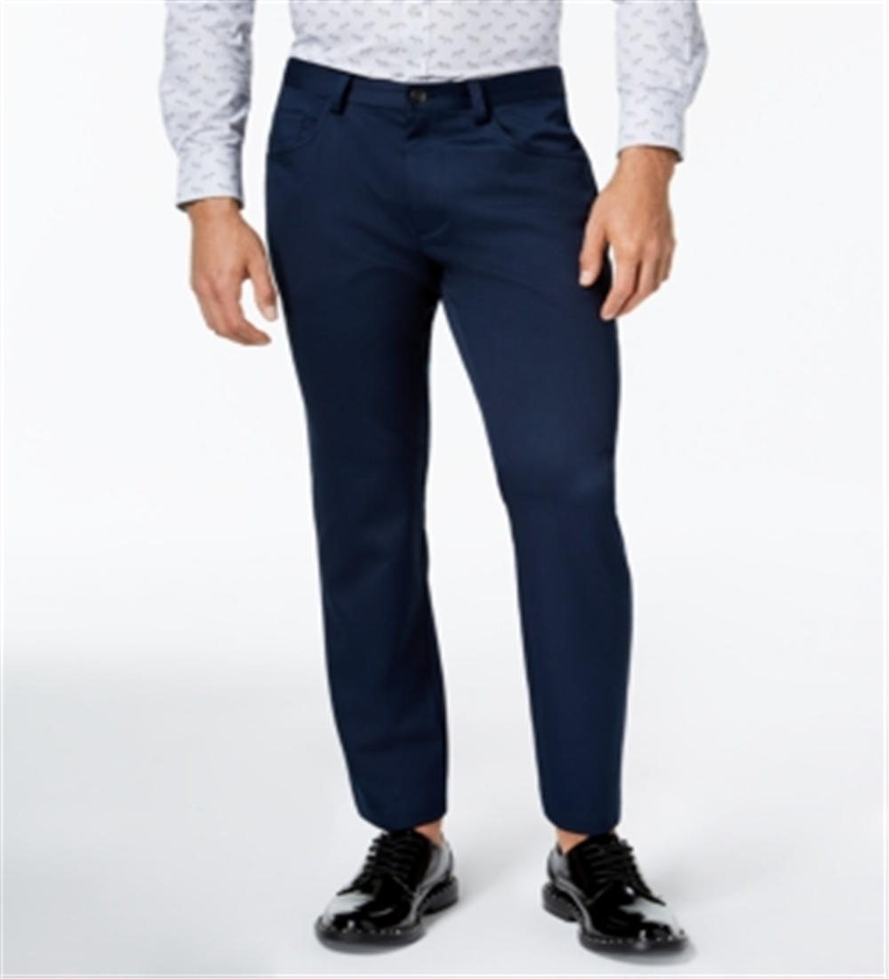Calça casual brilhante masculina INC International Concepts azul tamanho 34x32