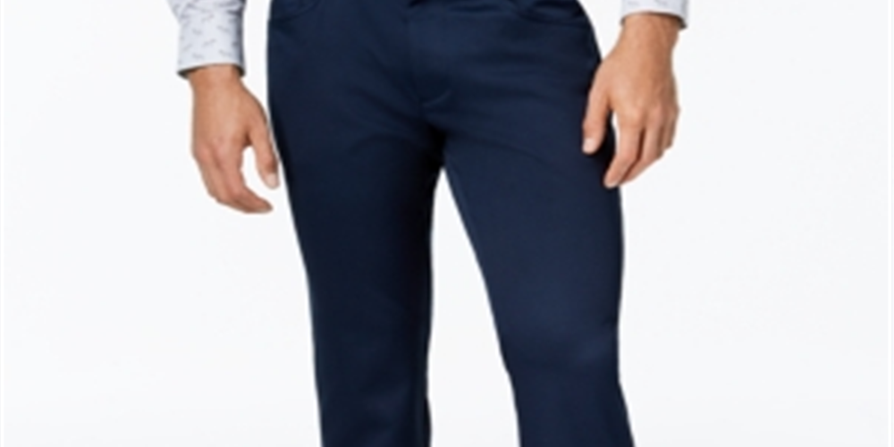 Calça casual brilhante masculina INC International Concepts azul tamanho 34x32