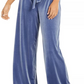 Calça feminina Paperbag de veludo smocked da INC International Concepts, tamanho azul-marinho, tamanho X-S