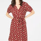 Vestido envelope falso estampado Monteau feminino, roxo, floral, tamanho extragrande