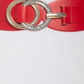Cinto elástico de couro com strass e argola dupla feminino INC International Concepts, vermelho, tamanho 34x16
