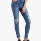 Calça Jeans Levi's Hypersculpt High-Rise Super-Skinny Feminina Azul Tamanho 27x30