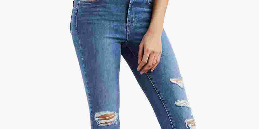 Calça Jeans Levi's Hypersculpt High-Rise Super-Skinny Feminina Azul Tamanho 27x30