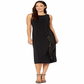 Vestido de malha com acabamento em renda Ralph Lauren feminino, preto, tamanho 6, pequeno