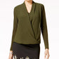 Blusa Alfani Feminina com Nó Frontal Hi-Low Verde Tamanho XXL