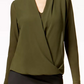 Blusa Alfani Feminina com Nó Frontal Hi-Low Verde Tamanho XXL