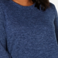 Top feminino Monteau Trendy Plus Layered Look Azul Tamanho 3X