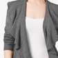 Karen Scott Cardigan Feminino com Babados Frontais Preto Tamanho P