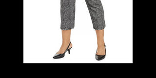 Calça curta estampada plus size Alfani feminina preta tamanho 14W