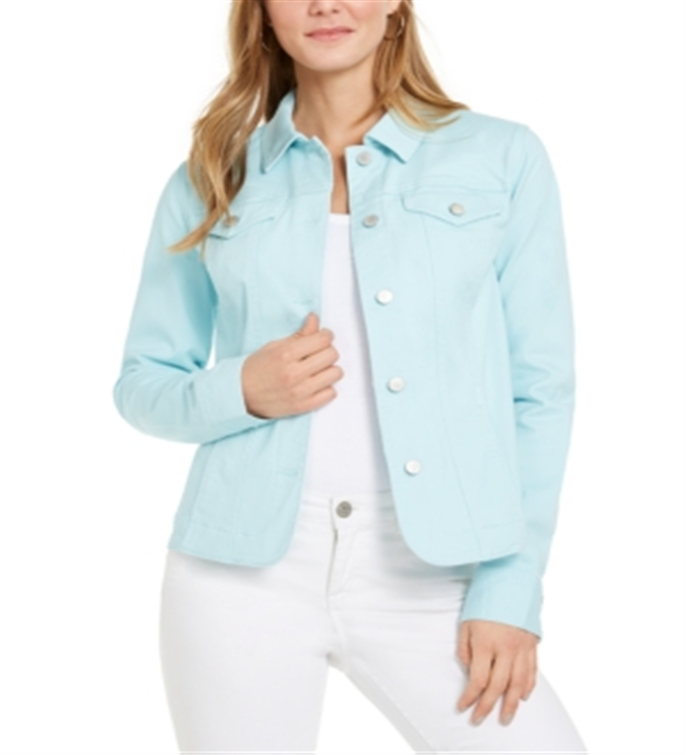 Jaqueta jeans feminina Charter Club azul tamanho XS