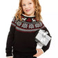 Suéter Charter Club Little Girls Fair Isle Family Preto Tamanho 6X