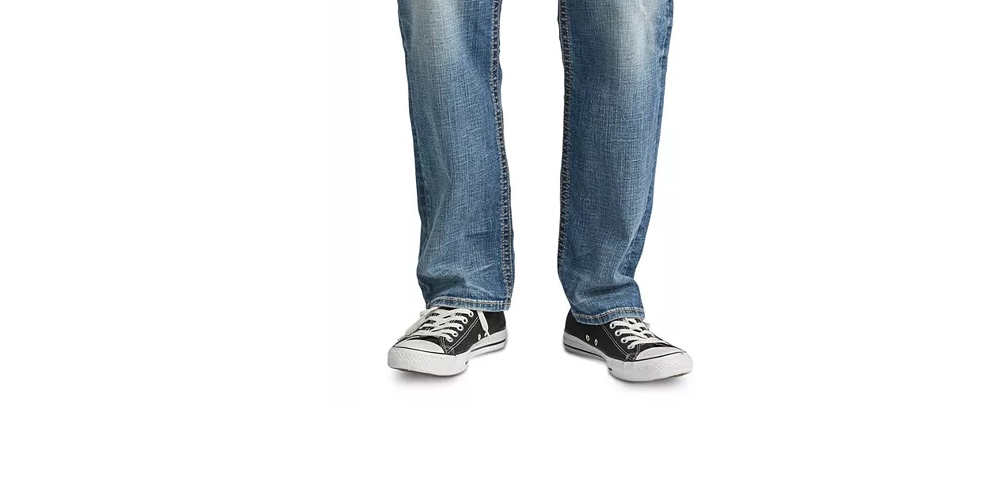 Calça jeans masculina Hunter Athletic Fit Tapered Stretch, azul, tamanho 30X32, da Silver Jeans Co.