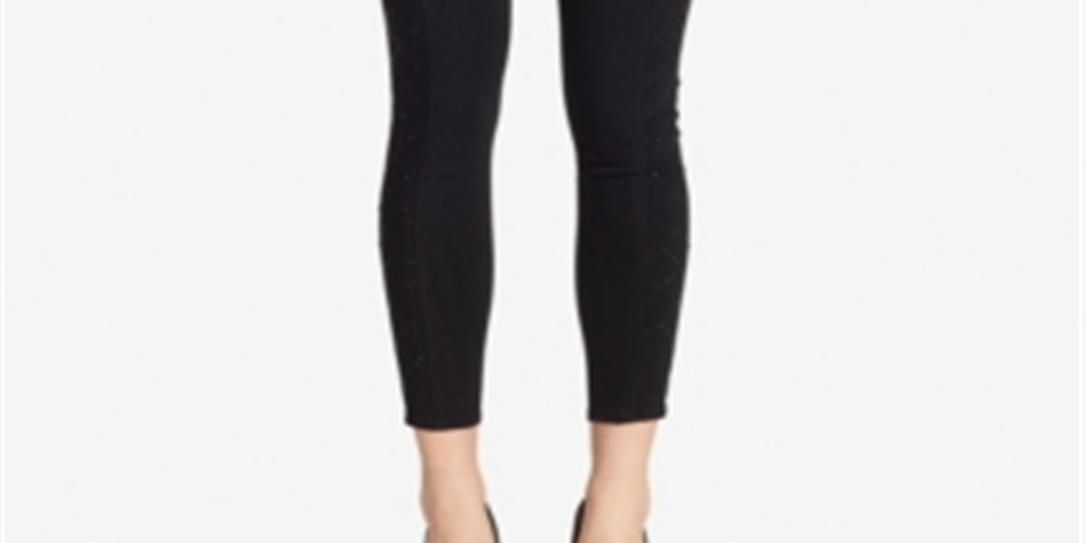 Calça jeans skinny skinny feminina de cintura alta, preta, tamanho 28/6
